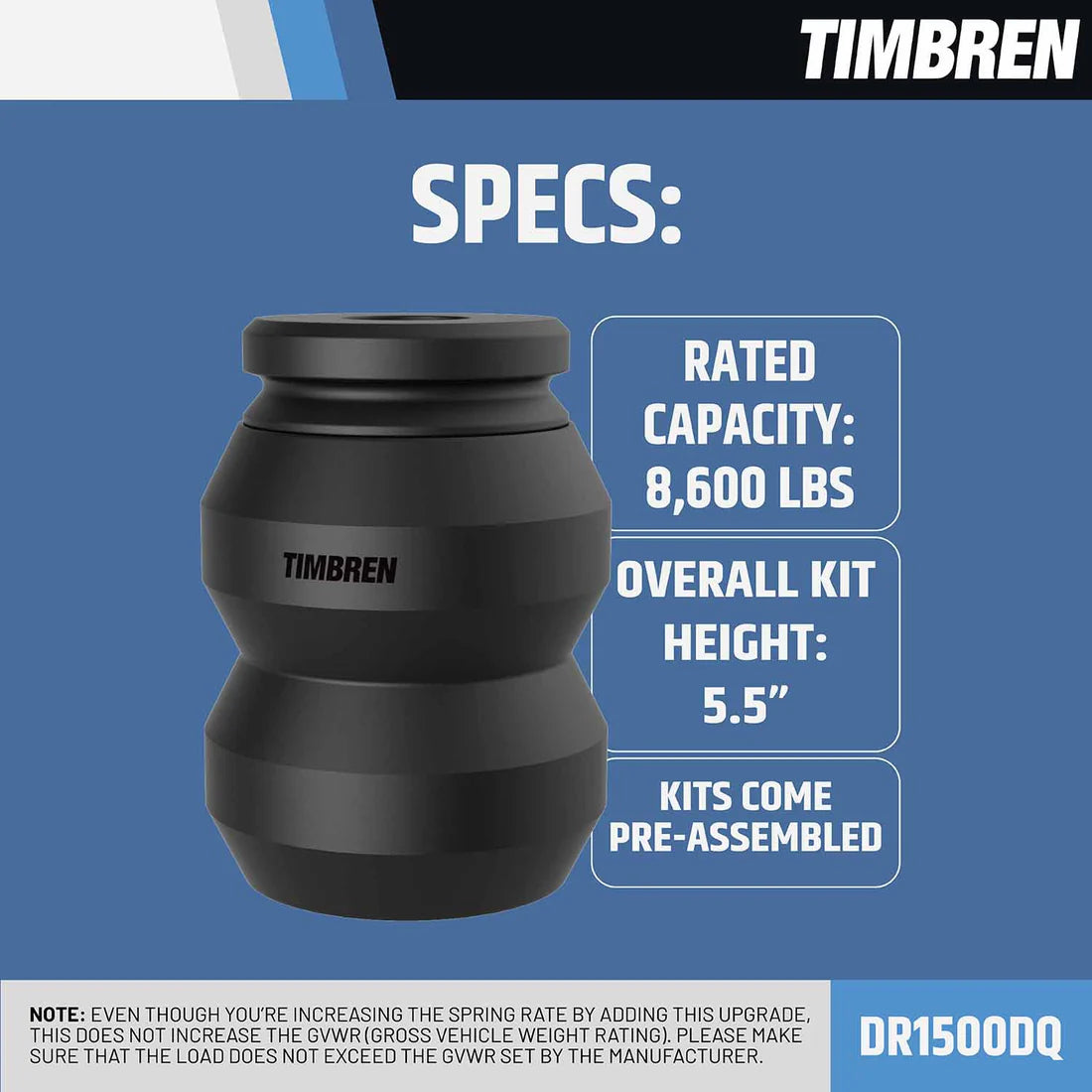 Timbren DR1500DQ rear suspension enhancement system for Ram 1500 Crew Cab and Quad Cab