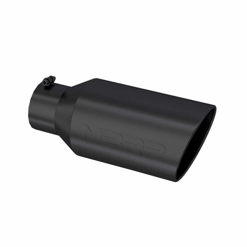 MBRP Tip, 8" O.D. Rolled End, 5" inlet 18" in length, Black Coated