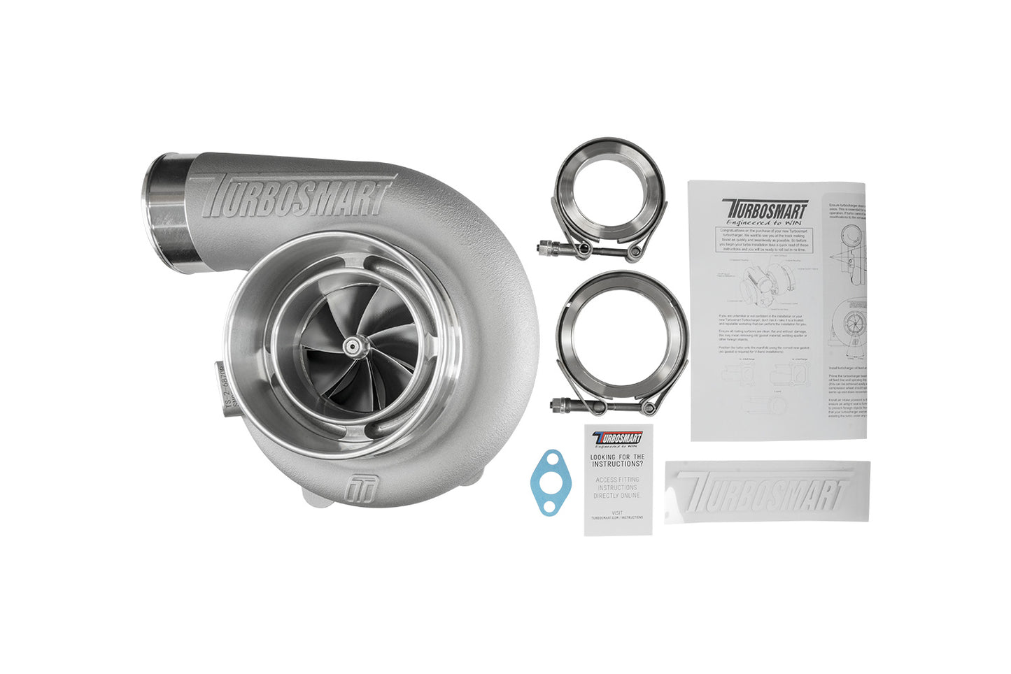 Turbosmart TS-2 6870 Kompact reverse-rotation V-band 1.07 A/R externally wastegated turbocharger