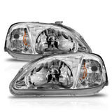 ANZO HONDA CIVIC 99-00 CRYSTAL HEADLIGHTS CHROME - 121179