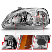 Load image into Gallery viewer, ANZO HONDA CIVIC 99-00 CRYSTAL HEADLIGHTS CHROME - 121179