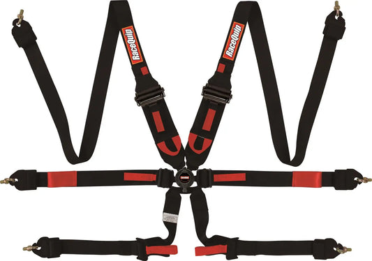 RaceQuip Black FIA CAMLOCK 6pt 2in Pull Down Lap FHR Racequip