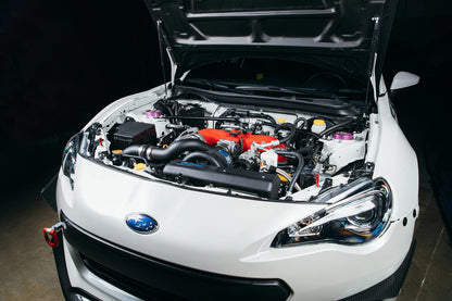 Vortech 4TF218-114L V-3 H67B supercharger tuner kit for Scion FR-S, Subaru BRZ and Toyota 86 with black finish and air-to-air charge cooler