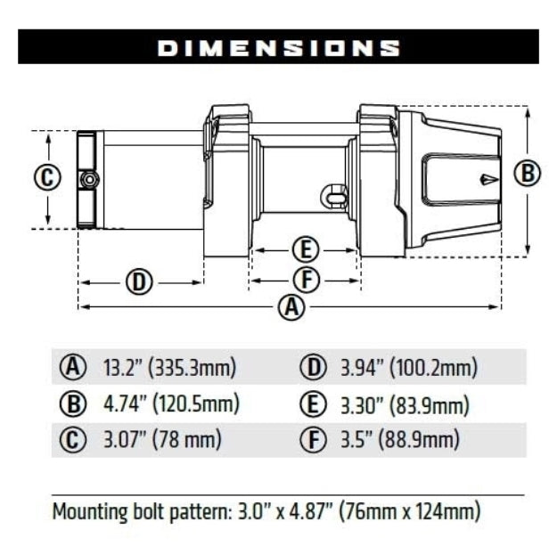 Warn 101020 VRX 25-S Powersports 12V Winch – 2,500 lb Capacity