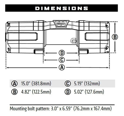 Warn 101150 AXON 55-S Powersports 12V Winch – 5,500 lb Capacity