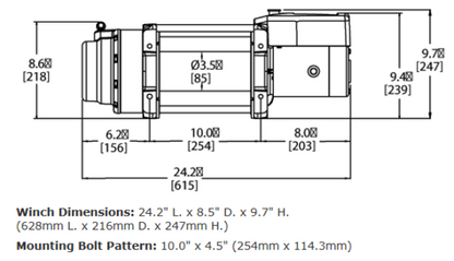 WARN 16.5ti Heavyweight Winch 16,500 lb Steel Rope – 68801