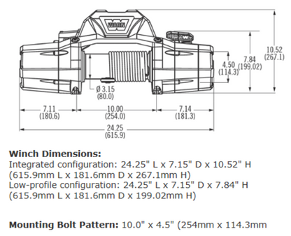 Warn 89611 ZEON 10-S 12V Electric Winch – 10,000 lb Capacity