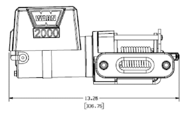 Warn 92000 2000 DC 12V Electric Winch – 2,000 lb Capacity