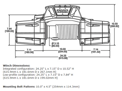 Warn 92820 ZEON 12 Platinum 12V Electric Winch – 12,000 lb Capacity
