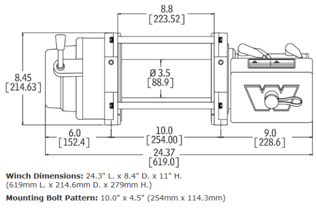 Warn 97720 M12-S Heavyweight 12V Electric Winch – 12,000 lb Capacity