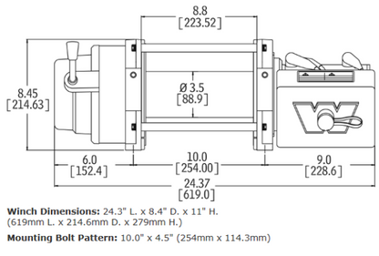 Warn 97720 M12-S Heavyweight 12V Electric Winch – 12,000 lb Capacity