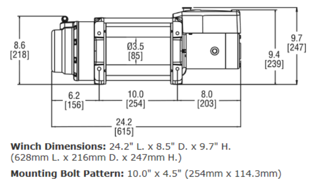 Warn 97740 16.5ti-S Heavyweight 12V Electric Winch – 16,500 lb Capacity