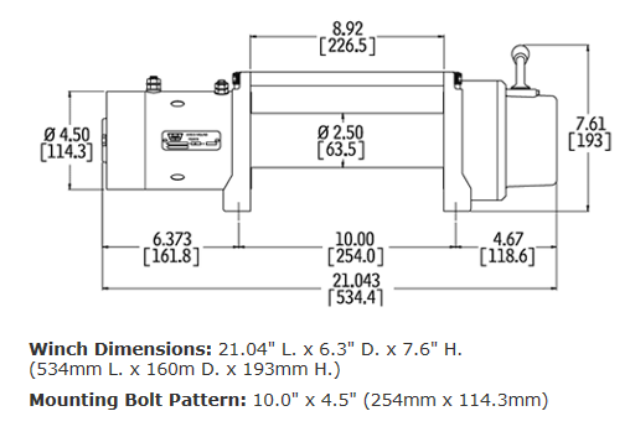 WARN M8000 Winch 8,000 lb Steel Rope Roller Fairlead – 26502