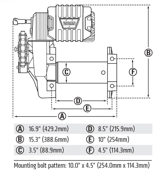 WARN M8274-S Winch 10,000 lb Synthetic Rope Upright – 106175