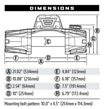 WARN VR EVO 8 Winch 8,000 lb Steel Rope Roller Fairlead – 103250