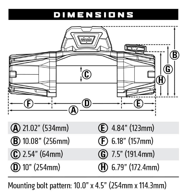 WARN VR EVO 8-S Winch 8,000 lb Synthetic Rope – 103251