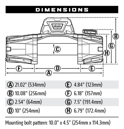 WARN VR EVO 8-S Winch 8,000 lb Synthetic Rope – 103251