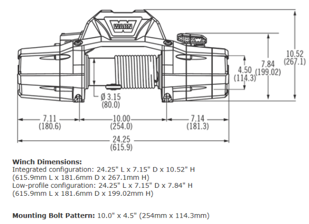 WARN ZEON 10 Winch 10,000 lb Steel Rope Roller Fairlead – 88990