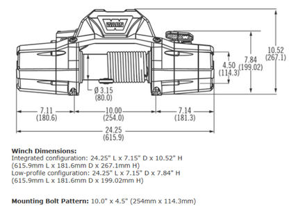 WARN ZEON 10 Winch 10,000 lb Steel Rope Roller Fairlead – 88990