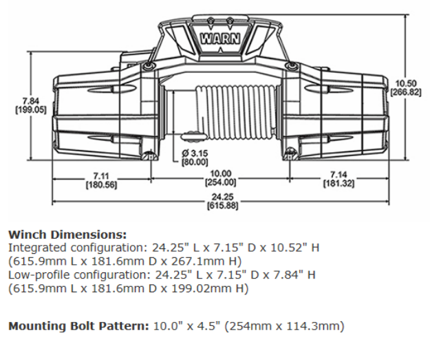 Warn ZEON 12-S Platinum 12,000 lb Synthetic Rope Winch – Wireless Control