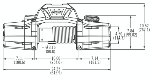WARN ZEON 12 Electric Winch – 12,000 lb Capacity – Steel Rope – Roller Fairlead (89120)