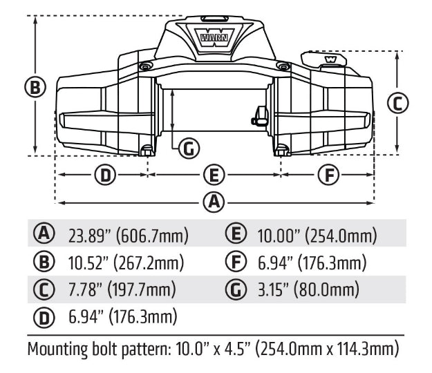 WARN ZEON XD 10-S Winch 10,000 lb Synthetic Rope – 110010