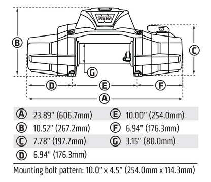WARN ZEON XD 10-S Winch 10,000 lb Synthetic Rope – 110010
