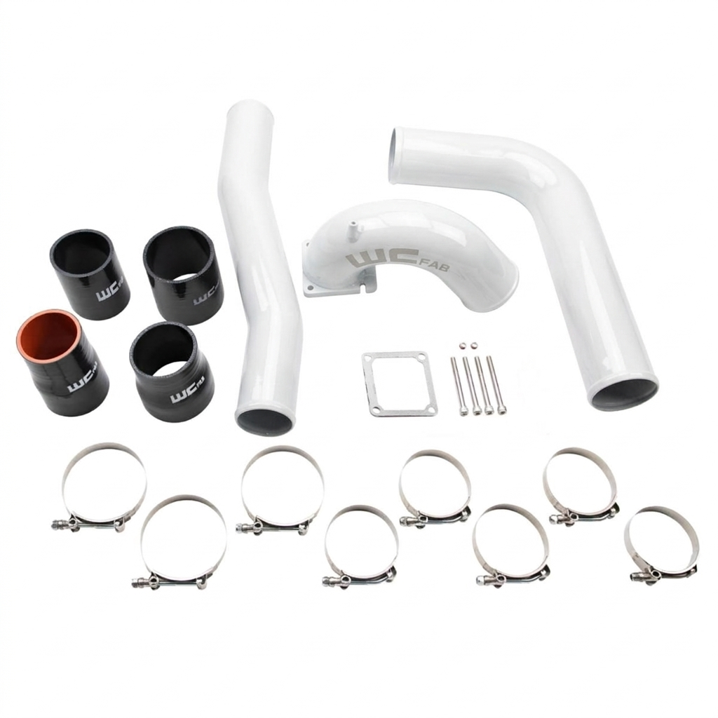 Wehrli WCF100329-CT 5.9 Cummins stage 1 intake bundle gloss white intercooler pipes