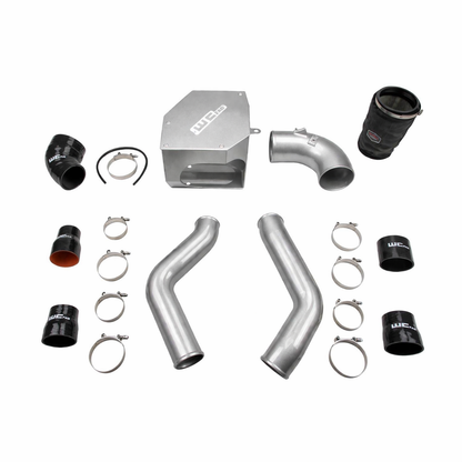 Wehrli WCF100331 stage 2 high flow intake kit 6.7 Cummins with intercooler pipes air box bengal silver