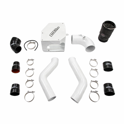 Wehrli WCF100331 stage 2 high flow intake kit 6.7 Cummins with intercooler pipes air box gloss white