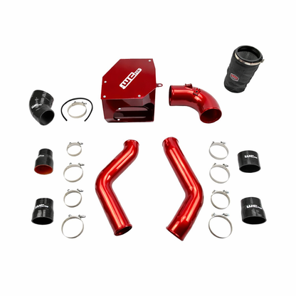 Wehrli WCF100331 stage 2 high flow intake kit 6.7 Cummins with intercooler pipes air box sparkle bronze