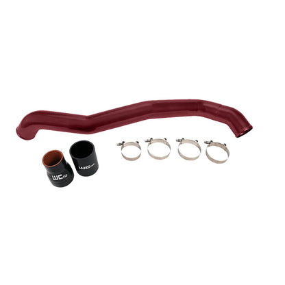 Wehrli WCF100353-RED 3 inch driver side hot side intercooler pipe red LML Duramax