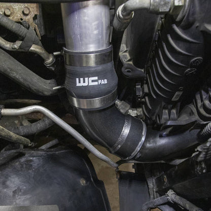 Wehrli WCF100466-GB 3.5 inch intercooler outlet elbow kit passenger side gloss black LBZ LMM Duramax