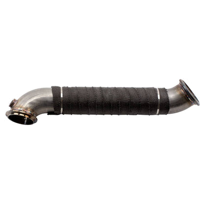 Wehrli WCF100704 3 inch stainless steel downpipe heat wrapped LML Duramax v-band