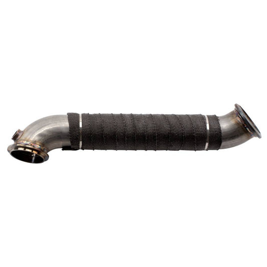 Wehrli WCF100704 3 inch stainless steel downpipe heat wrapped LML Duramax v-band