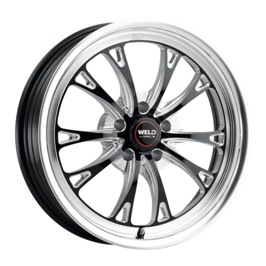 Weld S157 18X5 Belmont Drag 5X120.65 ET-10 BS2.60 Gloss Black MIL Dia 78.1