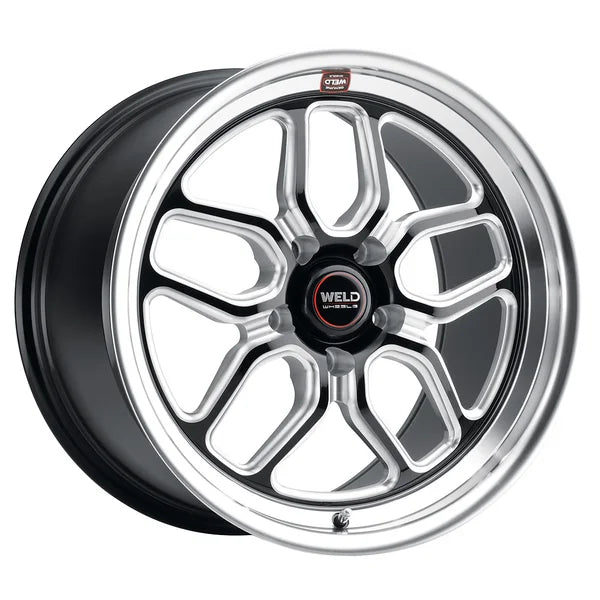 Weld Racing 18x5 Laguna Drag 5x115 ET32 BS1.5 Gloss BLK MIL DIA 78.1