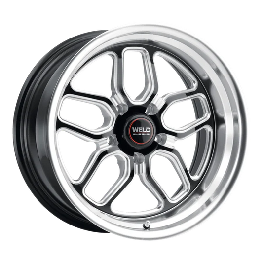 Weld Laguna S107 19x10 / 5x120.65 / ET31 -Gloss Black Milled - Diamond Lip