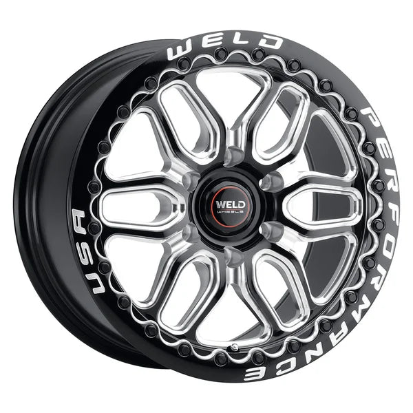 Weld Racing 17x10 Laguna 6 Bead Lock 6x139.7 ET25 BS6.50 Gloss BLK MIL DIA 106.1