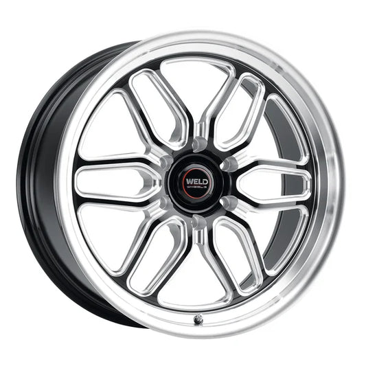 Weld Racing 20x7 Laguna 6 Drag 6x135 ET13 BS4.50 Gloss BLK MIL DIA 87.1