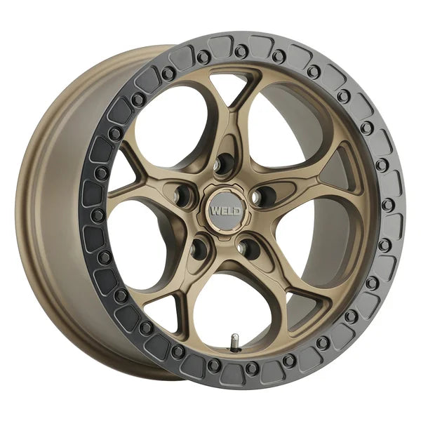 Weld Off-Road W106 18X9 Ledge Six 6X139.7 ET19 BS 5.76 Satin Bronze / Black Ring 106.1