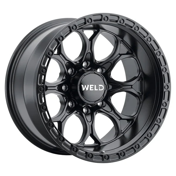 Weld Off-Road 20x9 / BP 8x165.1 / ET 00 / BS 5.00 / Ledge 8 Wheels Satin Black / Black Ring 124.3