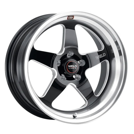 Weld S155 18x11 Ventura 5x120.65  43 Offset BS 7.69 Gloss BLK MIL DIA 72.56