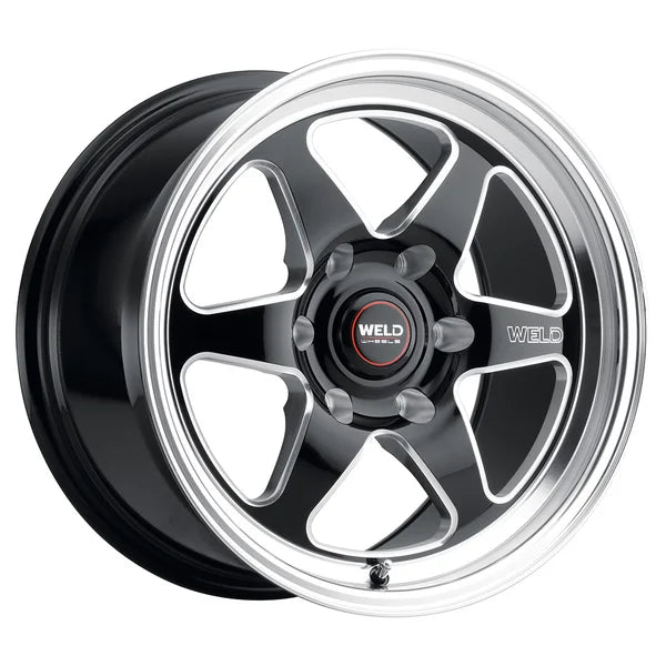 Weld S106 20x9.5 Ventura 6 6x139.7 ET28 BS6.375 Gloss BLK MIL DIA 106.1