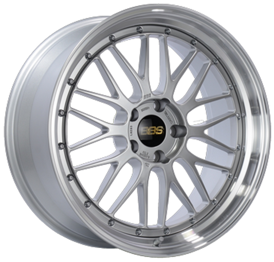 BBS LM 20x10.5 5x112 ET15 Diamond Silver Wheel 80mm PFS/Clip Required LM465DSPK