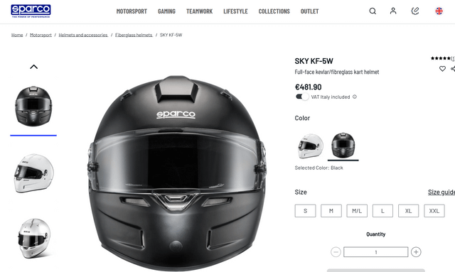 Sparco Helmet Sky KF-5W L Blk