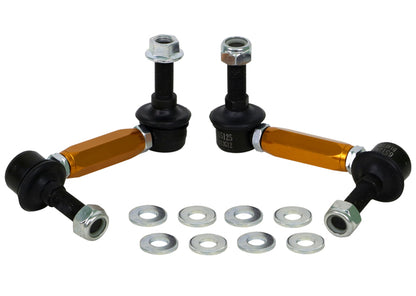 Whiteline KLC180-115 adjustable rear sway bar endlinks for Genesis G70 Kia Stinger Land Rover and Toyota Camry