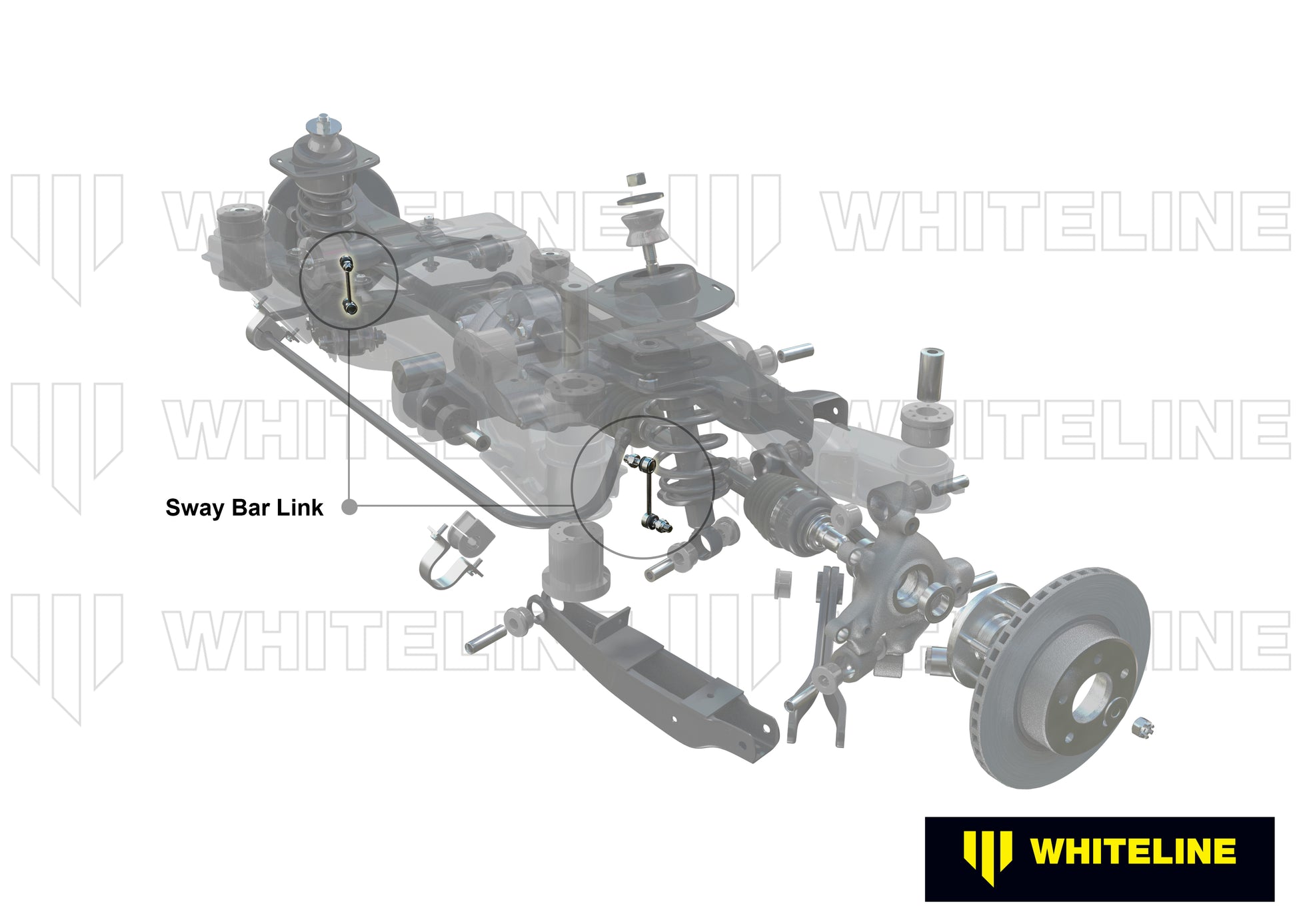 Whiteline KLC233 adjustable rear sway bar end link kit for BMW 2 Series M2 M3 and M4