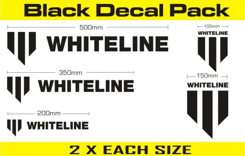 Whiteline KWM002 black decal pack 10 pack