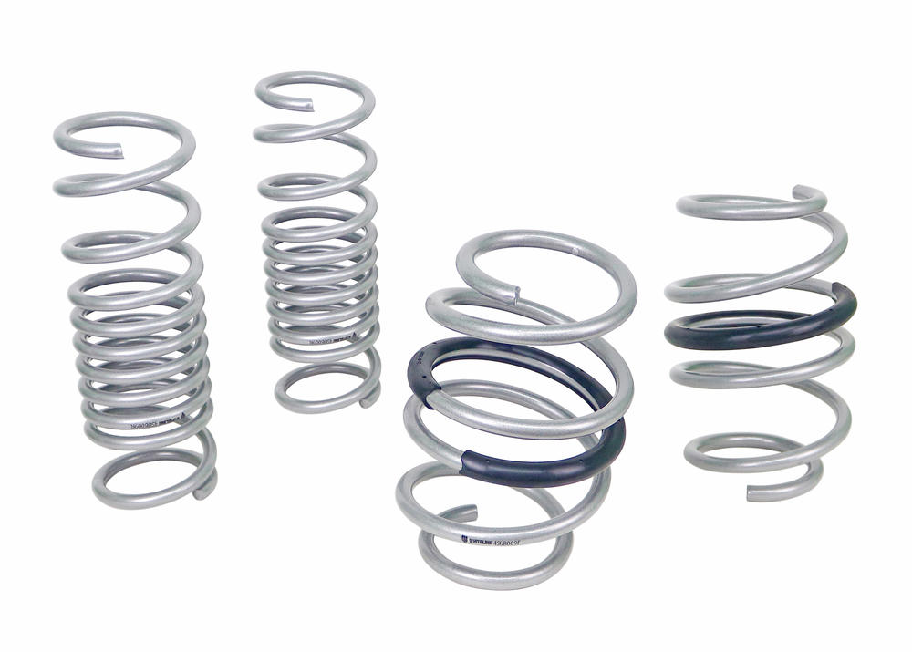Set of metal springs on a white background